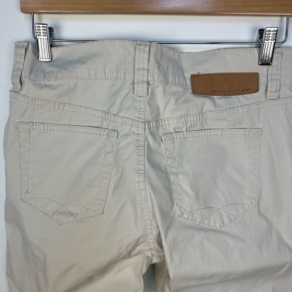 Christopher Blue Cropped Straight Leg Pants Capri pale khaki women’s size 10 - Picture 6 of 12